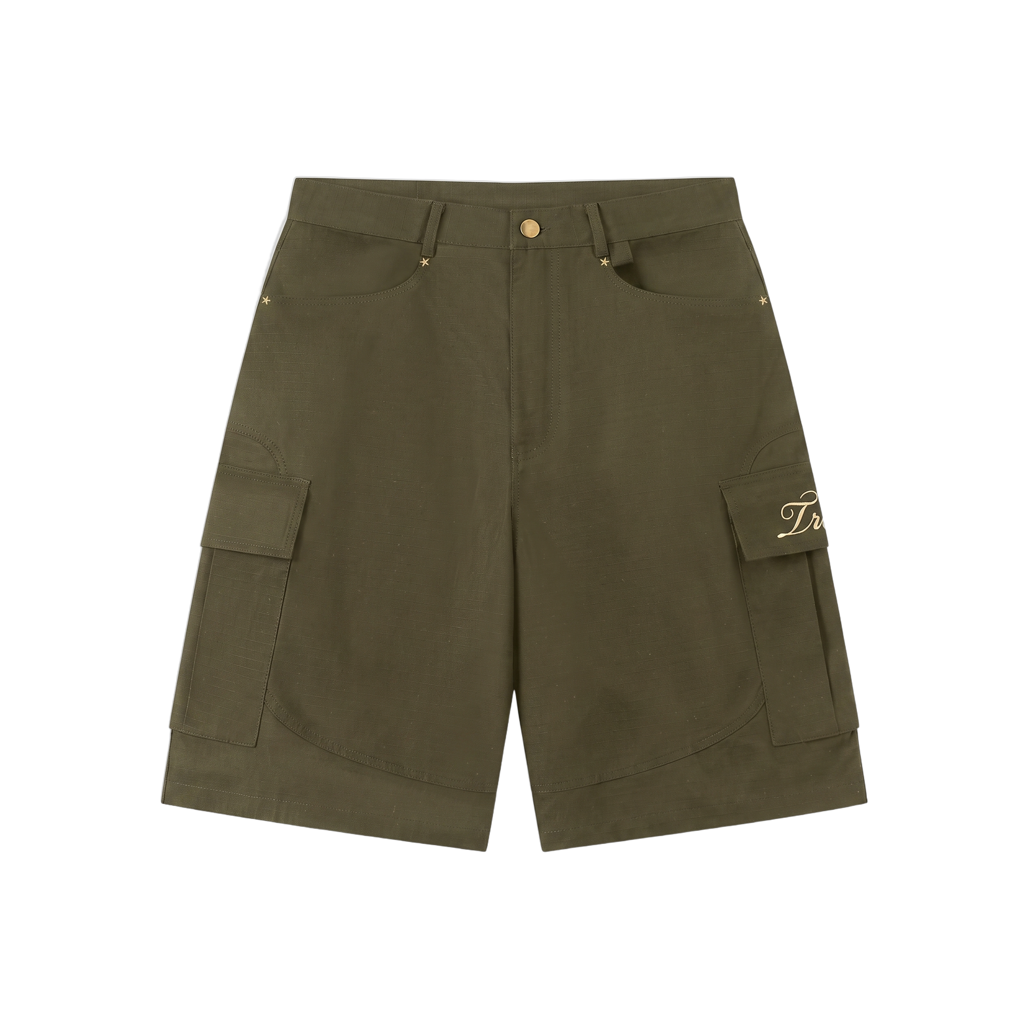OLIVE OFFICER CARGO SHORTS front