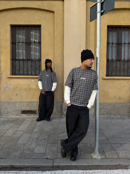 ASH PLAID 2 LAYER LS