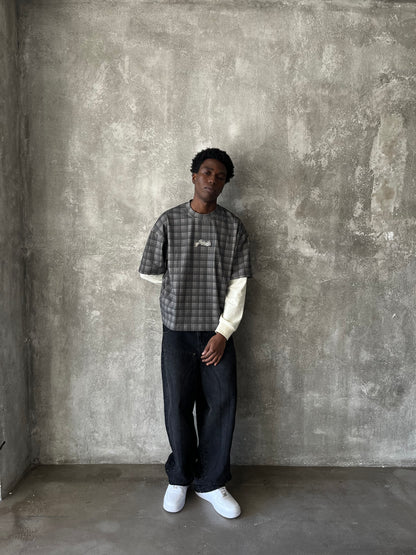 ASH PLAID 2 LAYER LS