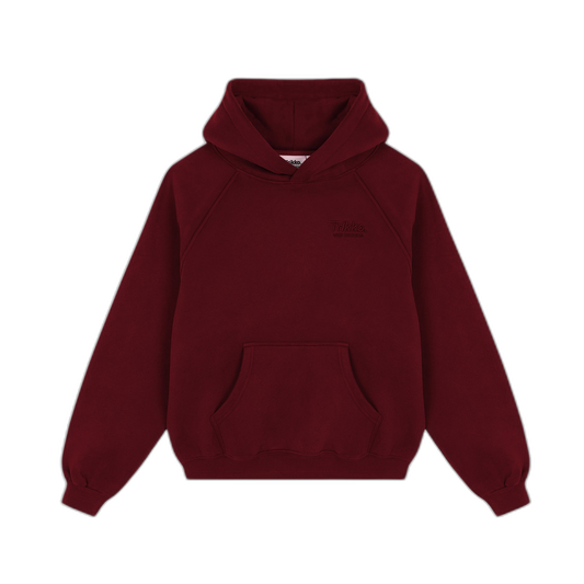 Burgundy Core Hoodie (transparent bg)