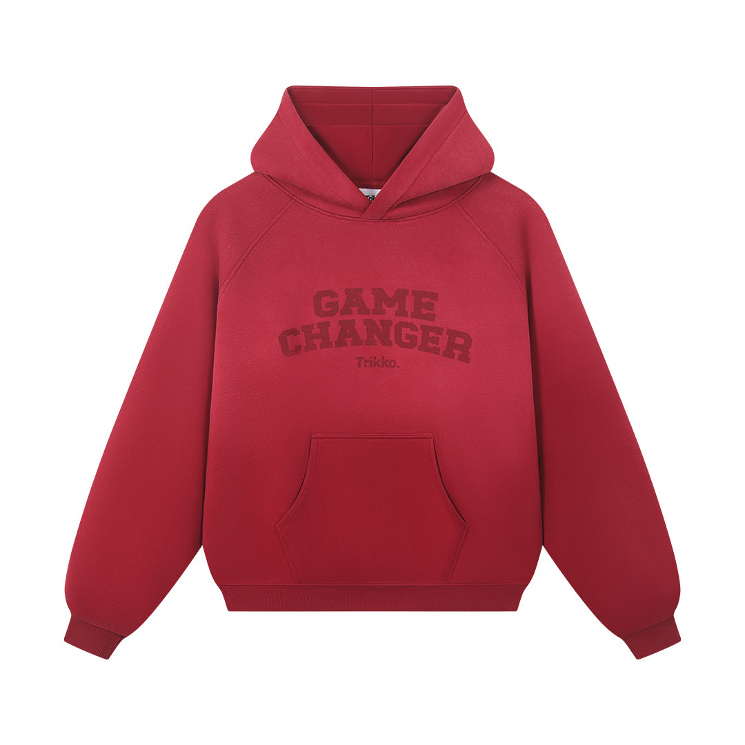 GC WASHED HOODIE [BURGUNDY]