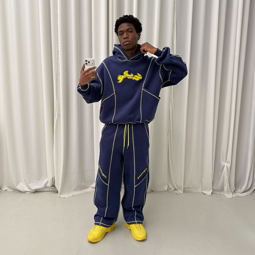 NAVY OUTLINE SWEATPANTS