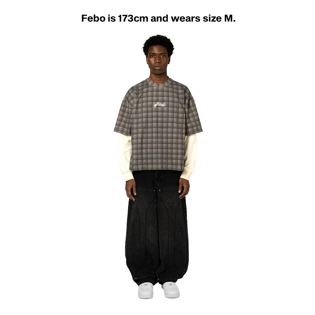 ASH PLAID 2 LAYER LS