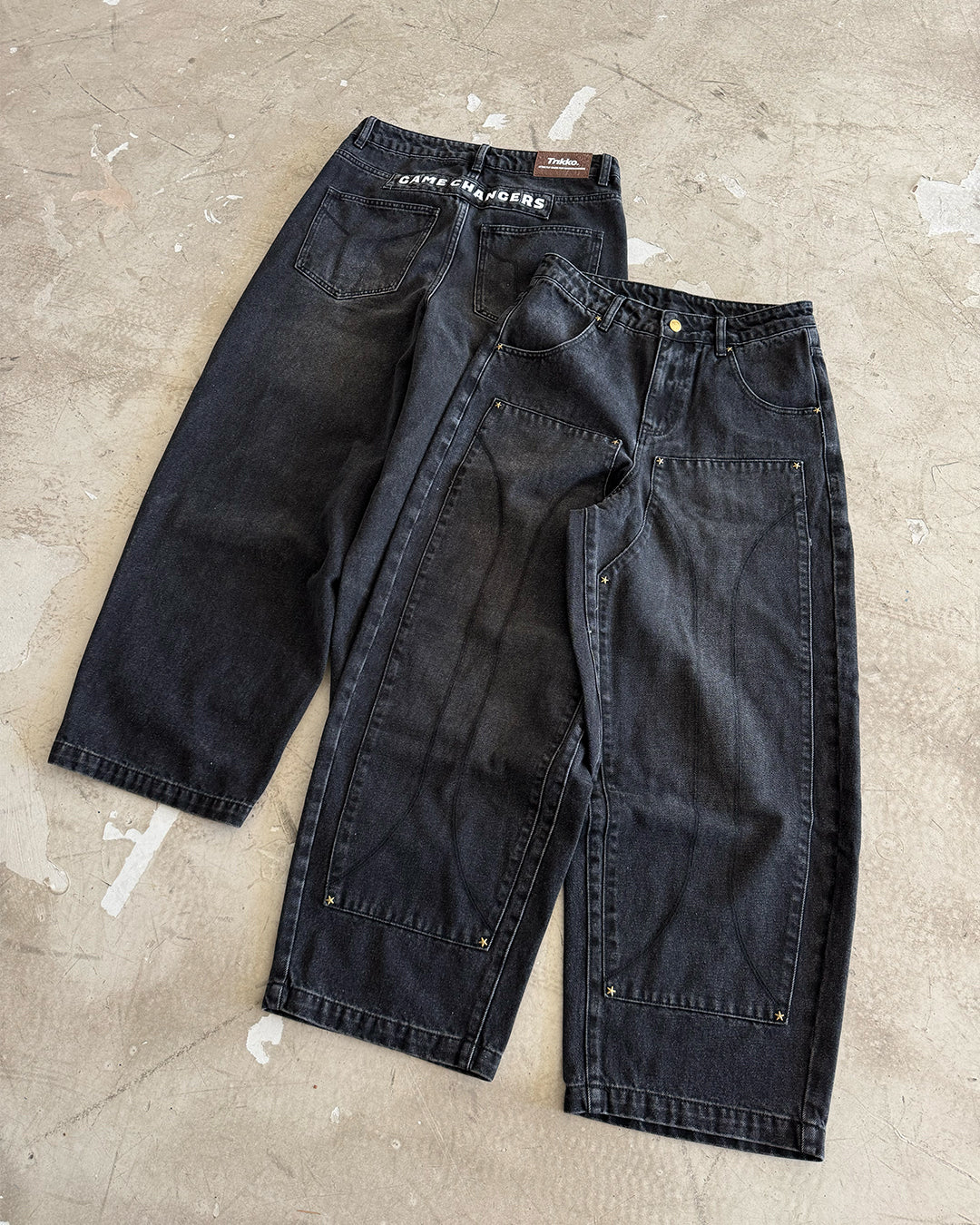 GC BAGGY JEANS [WASHED BLACK]