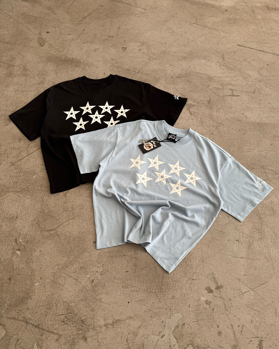 TRIKKO X GRIMEY BOXY TEE [LIGHT BLUE]