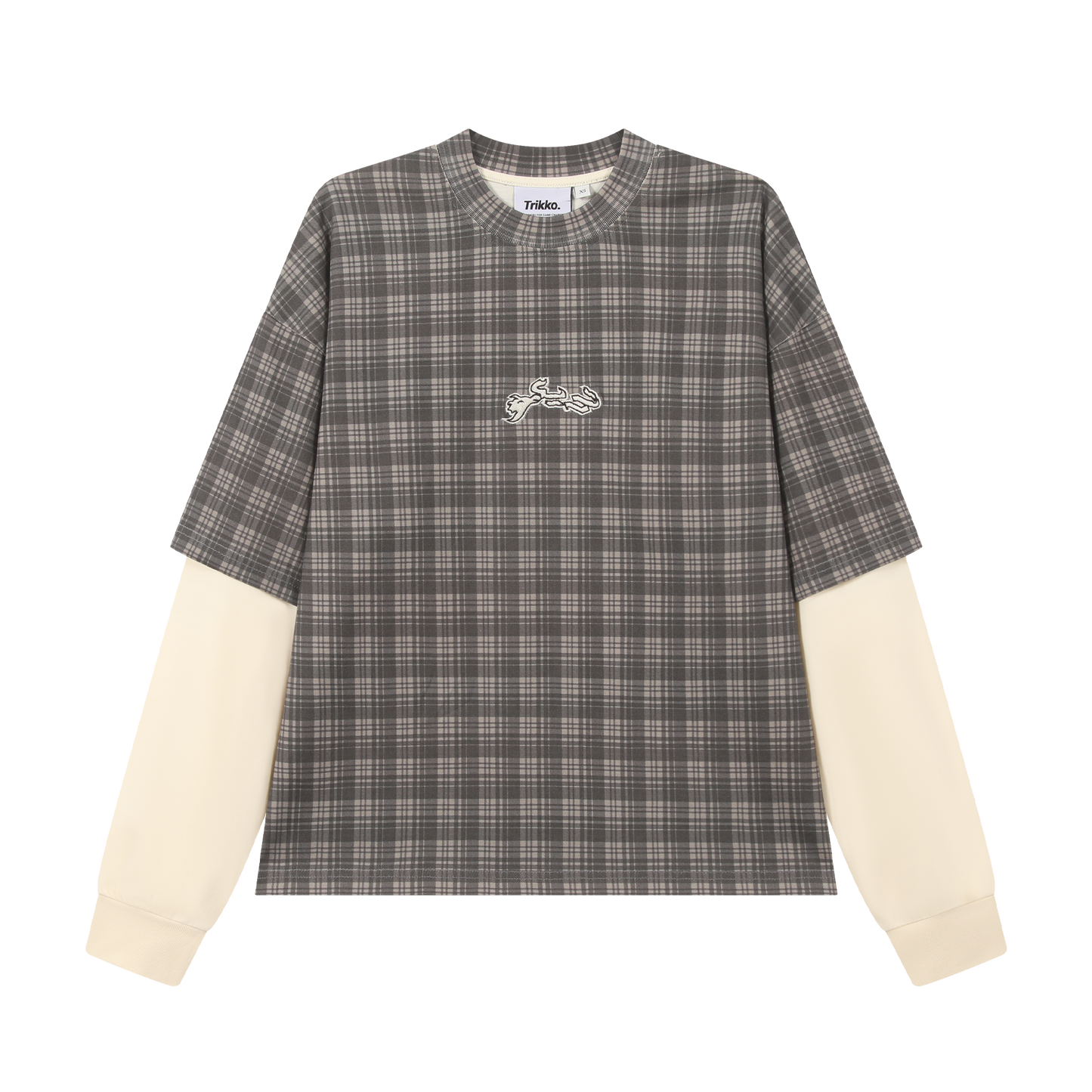 ASH PLAID 2 LAYER LS