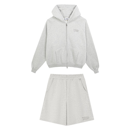 GREY SET [ZIP JACKET+SHORTS]